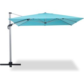 11Ft Cantilever Patio Umbrella 360  Rotation   Integrated Tilting System Offset Umbrella   Fade-resistant  Waterproof For Garden Poolside Deck (Option: Green)