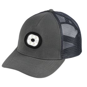 LED Outdoor Lighting Cap With Removable And Washable Cap Suitable And Safe For Camping/ Climbing/ Night Running/ Outdoor Activities In Tne Evenin (Color: Grey)