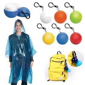 2 Balls Random Colours,Disposable Raincoat Adults Hood Poncho Ball Rain Coat Waterproof (Option: 2PCS)